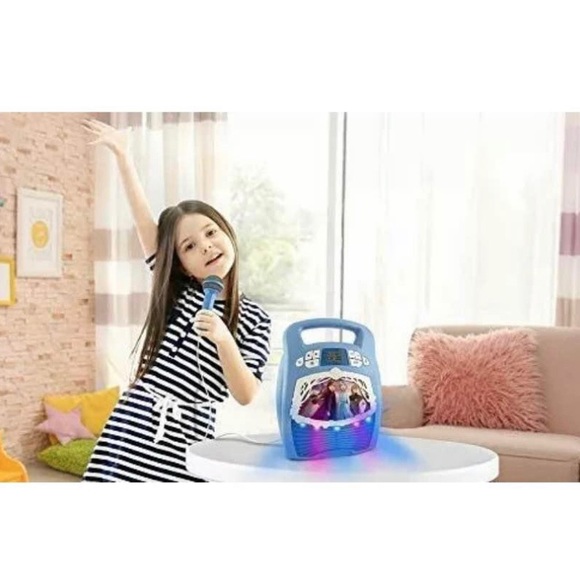 Disney Frozen MP3 Karaoke Light Show w/ Microphone Kids Christmas Birthday - NEW - Picture 4 of 10